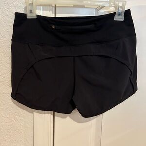 Lululemon Speed Up Lined black shorts 2.5”
